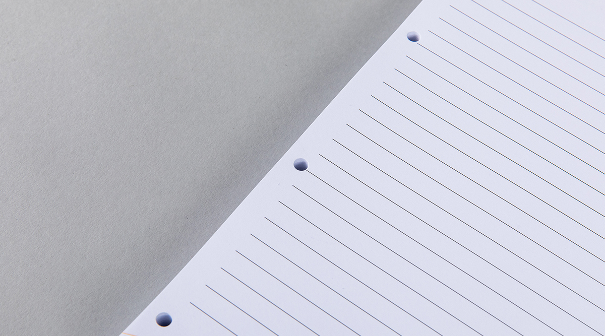 Notepads with holes drilled